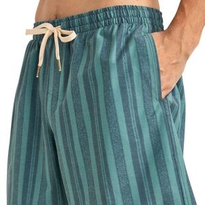 RHYTHM Paisley Stripe Beach Short Green